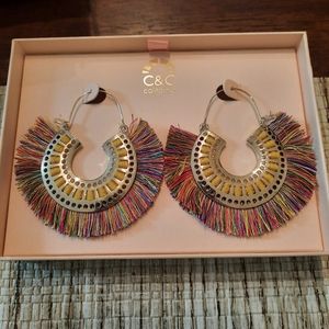 C&C California multi colored tassel earrings